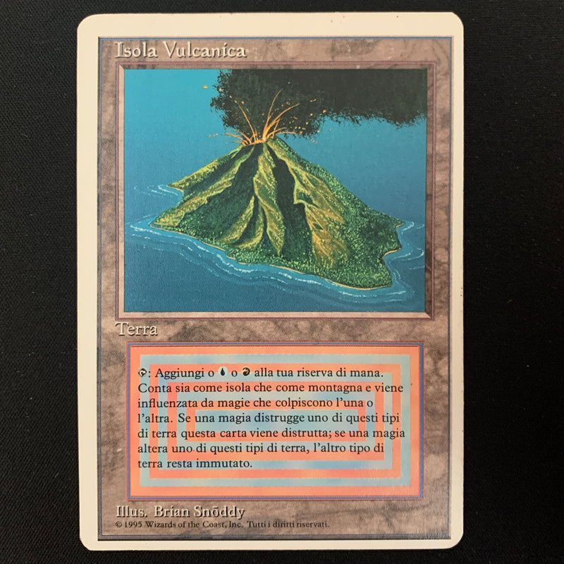 Magic the Gathering Volcanic Island - Foreign White Bordered - Italian 