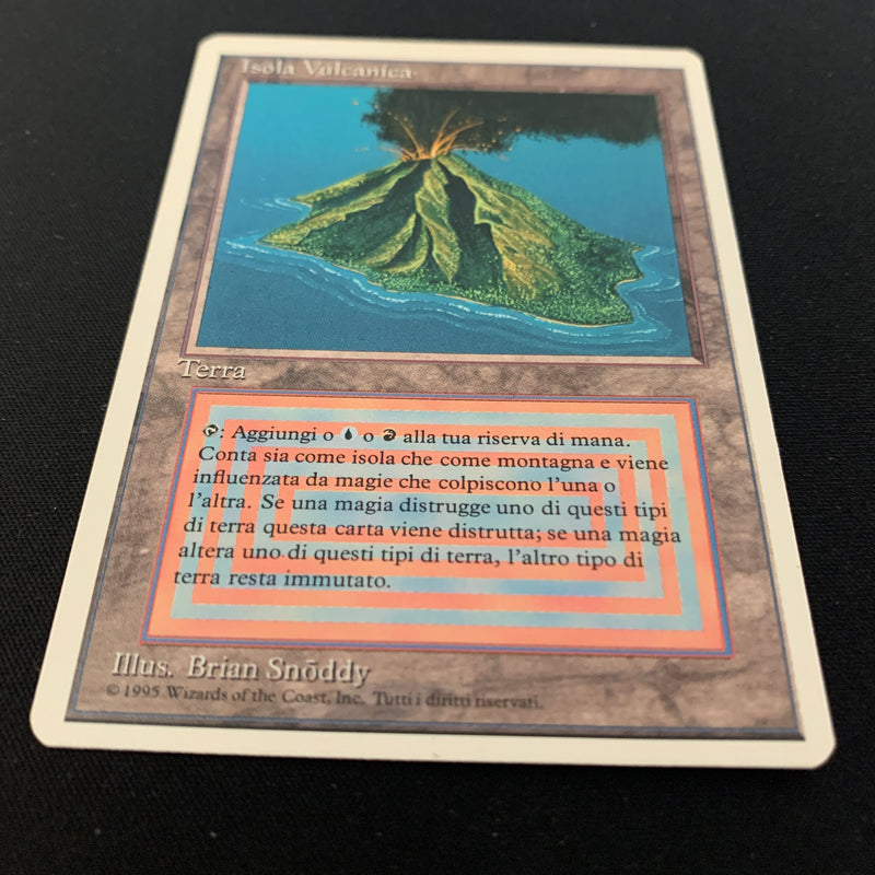 Magic the Gathering Volcanic Island - Foreign White Bordered - Italian 