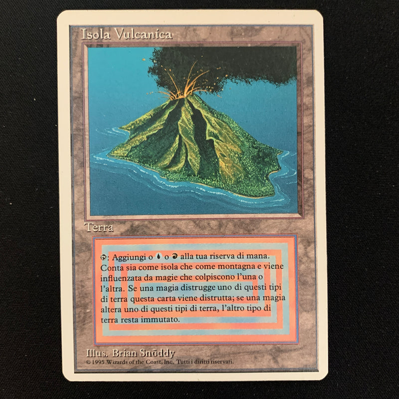 Magic the Gathering Volcanic Island - Foreign White Bordered - Italian 