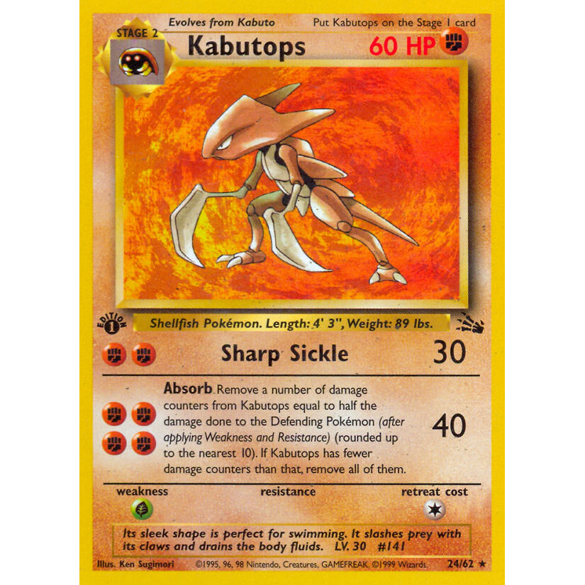 PTCG Singles - Kabutops (FO 24) - Fossil - 