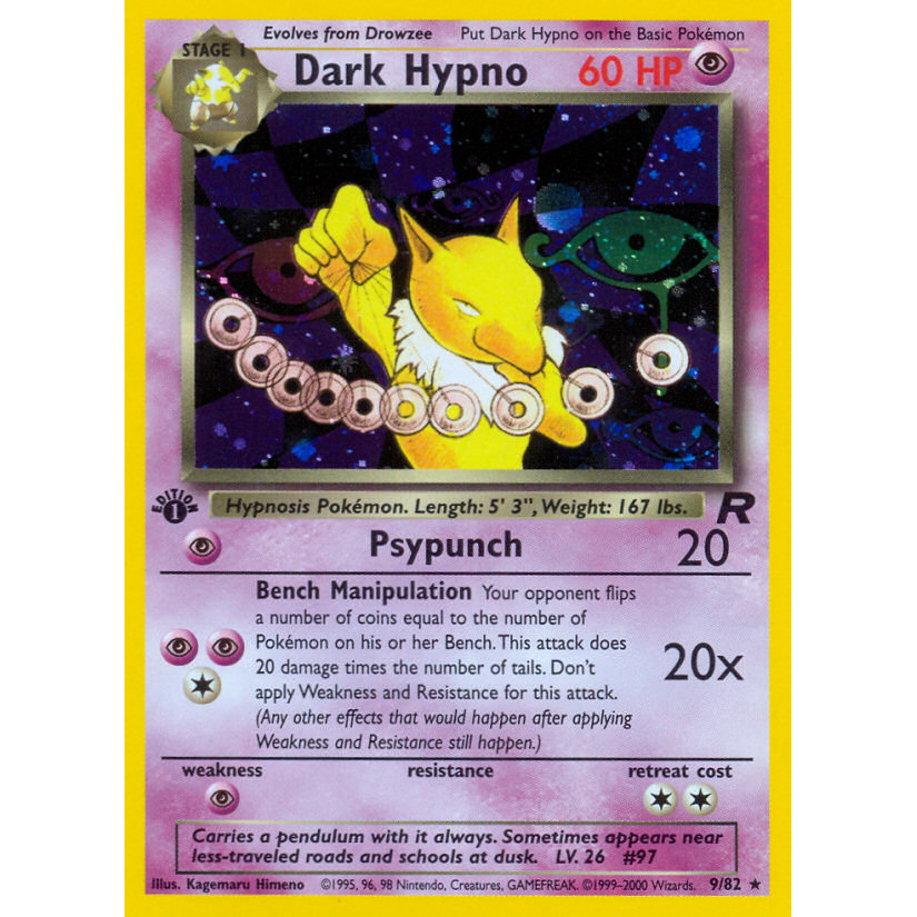 PTCG Singles - Dark Hypno (TR 9) - Team Rocket - 