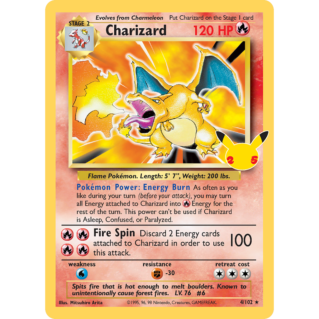 PTCG Singles - Charizard (Metal) (CEL 4) - Celebrations - 