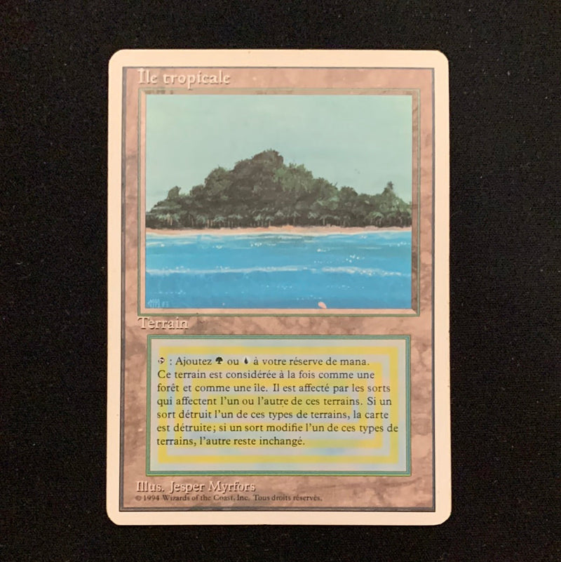 Tropical Island - Foreign White Bordered - French