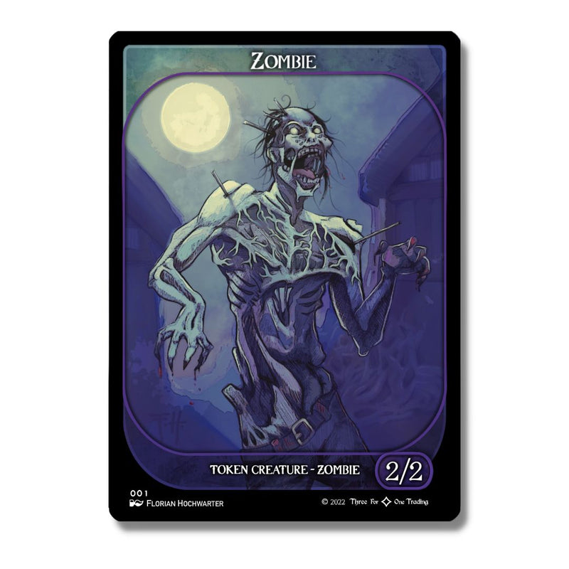 Magic the Gathering 341 Token - Various Artworks Zombie (Pack of 3 Token Cards)