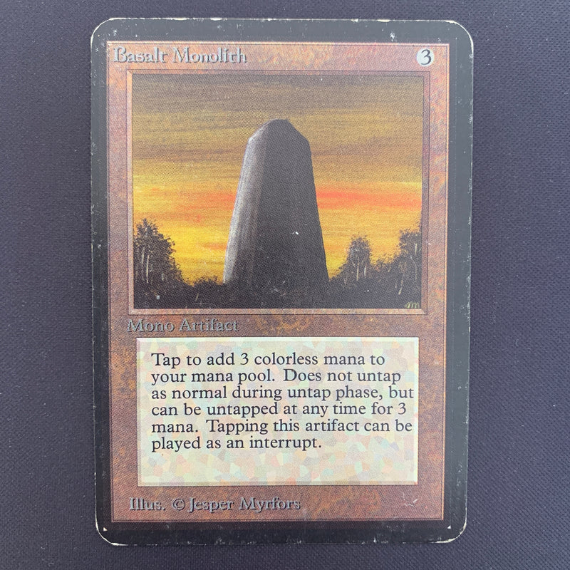 Magic the Gathering Basalt Monolith - Alpha 