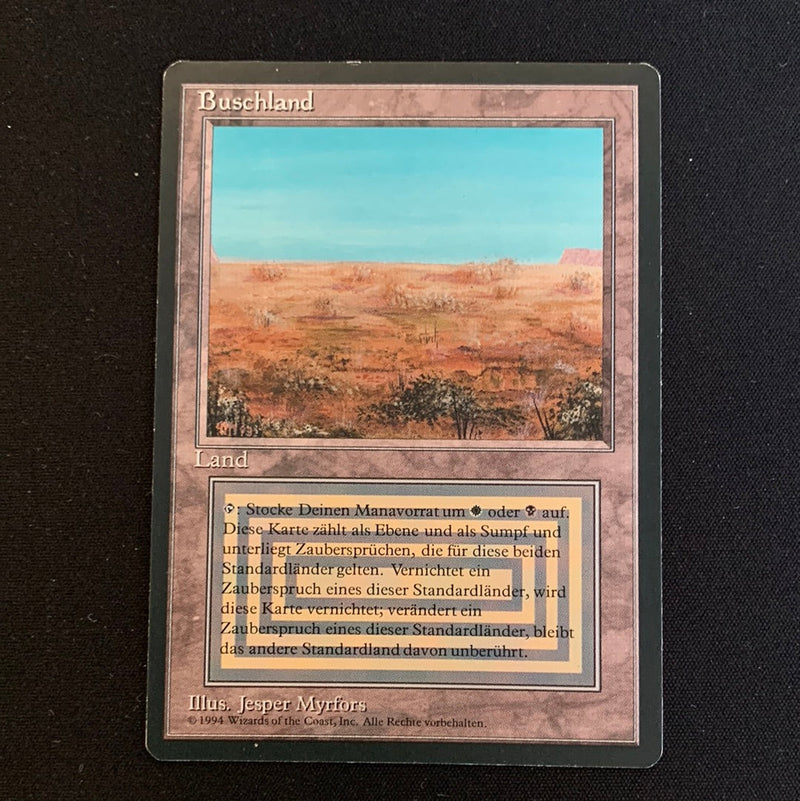 Magic the Gathering Scrubland - Foreign Black Bordered - German 