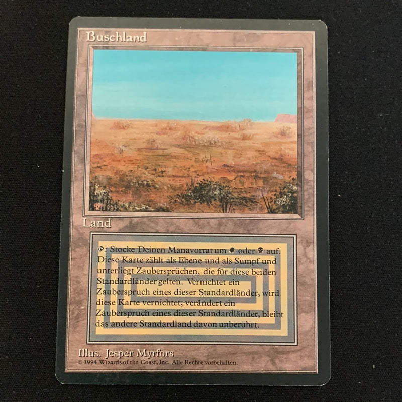 Magic the Gathering Scrubland - Foreign Black Bordered - German 