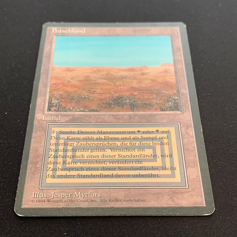 Magic the Gathering Scrubland - Foreign Black Bordered - German 