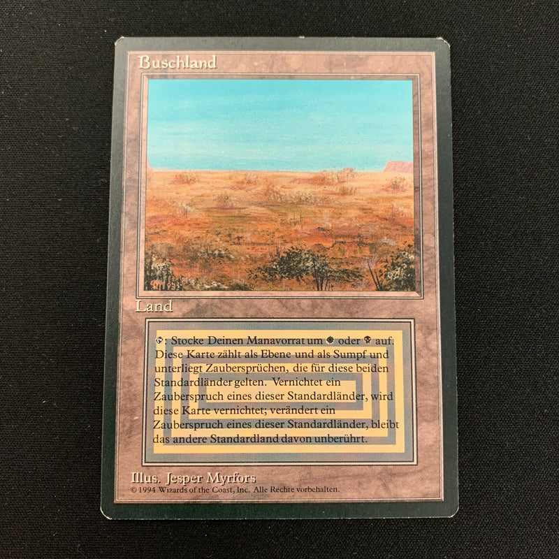 Magic the Gathering Scrubland - Foreign Black Bordered - German 