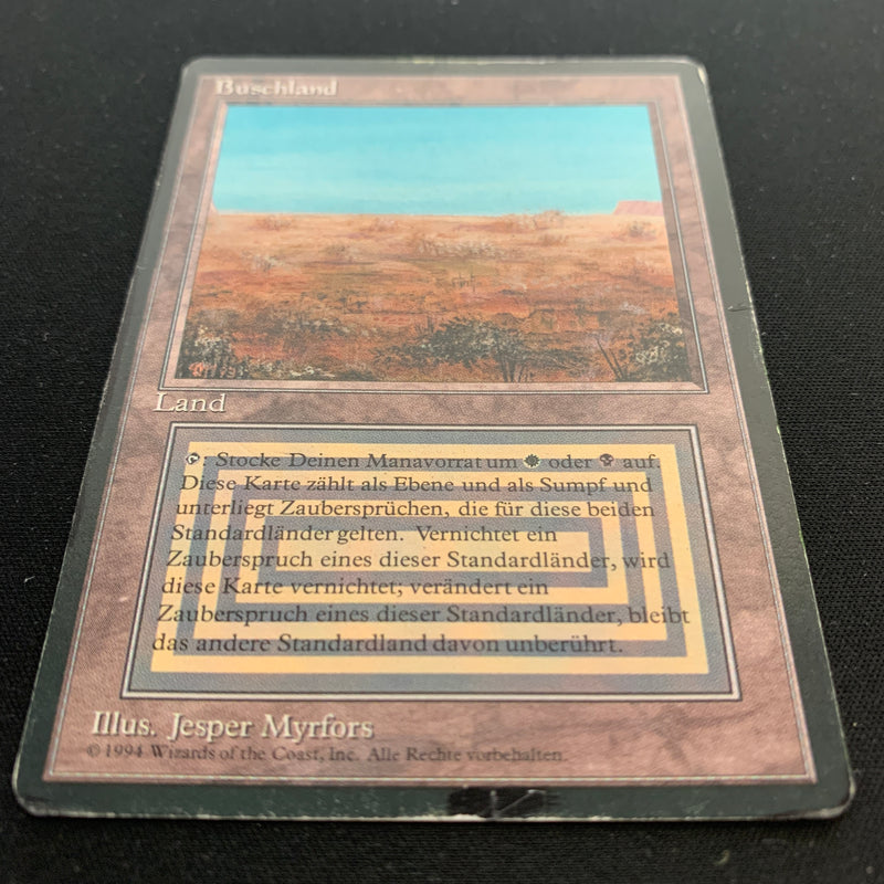 Magic the Gathering Scrubland - Foreign Black Bordered - German 