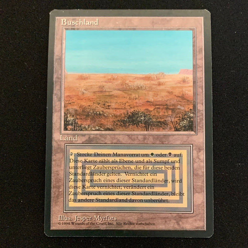 Magic the Gathering Scrubland - Foreign Black Bordered - German 