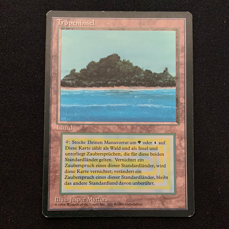 Magic the Gathering Tropical Island - Foreign Black Bordered - German 