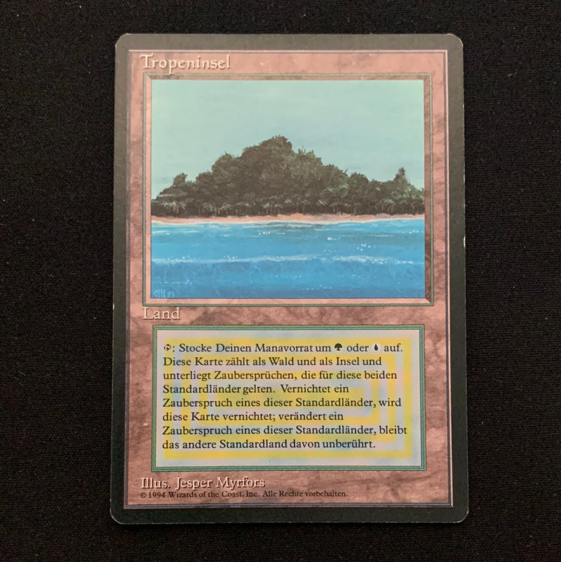 Magic the Gathering Tropical Island - Foreign Black Bordered - German 