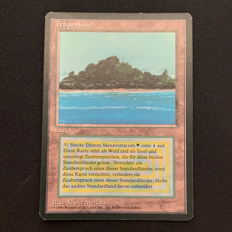 Magic the Gathering Tropical Island - Foreign Black Bordered - German 