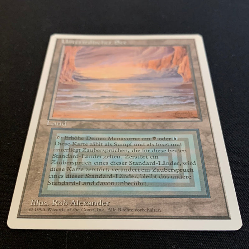 Magic the Gathering Underground Sea - Foreign White Bordered - German 