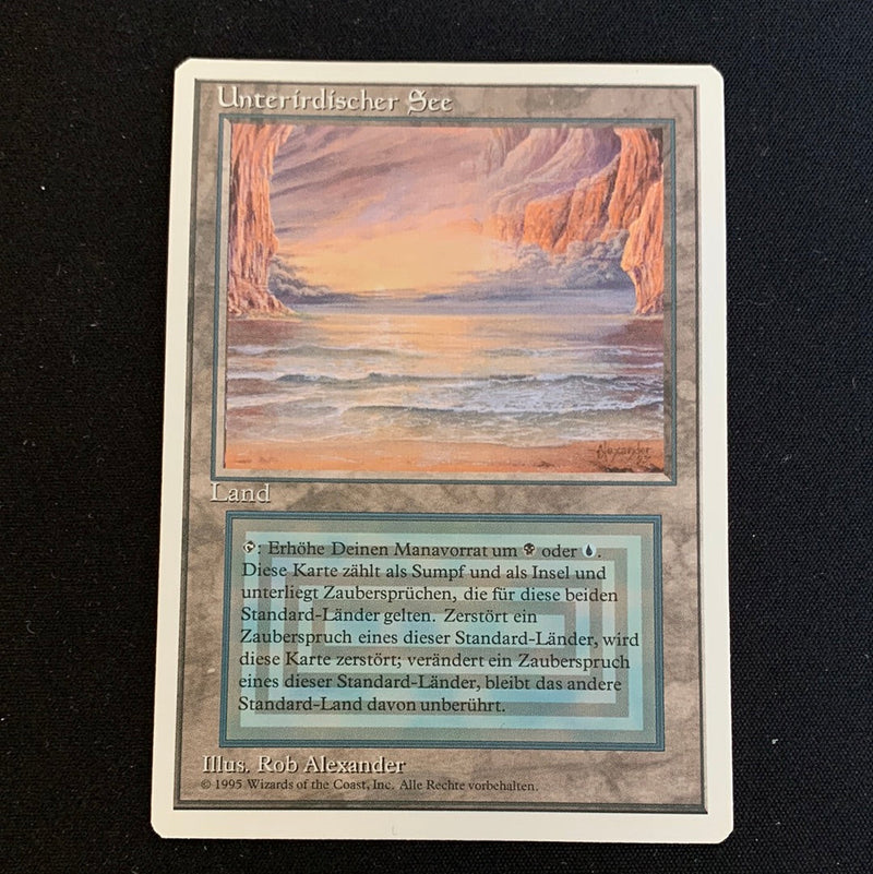 Magic the Gathering Underground Sea - Foreign White Bordered - German 