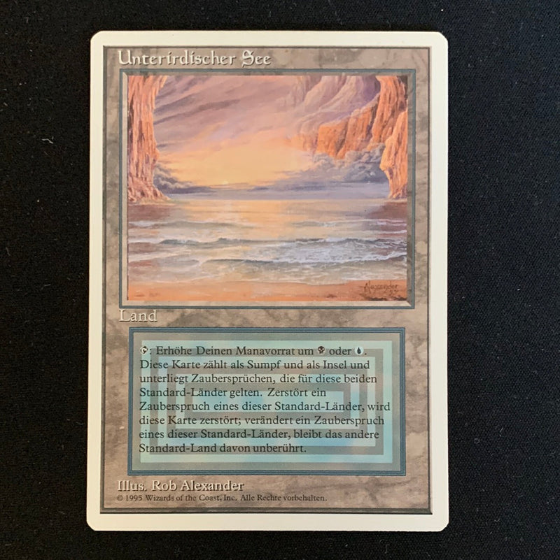 Magic the Gathering Underground Sea - Foreign White Bordered - German 