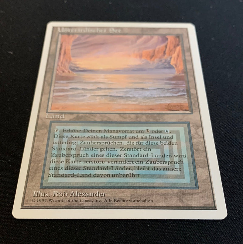 Magic the Gathering Underground Sea - Foreign White Bordered - German 