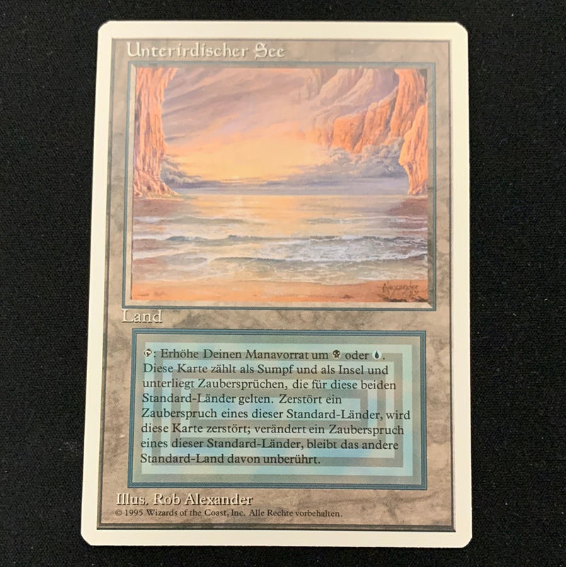 Magic the Gathering Underground Sea - Foreign White Bordered - German 