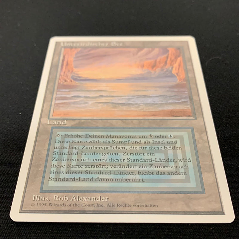 Magic the Gathering Underground Sea - Foreign White Bordered - German 