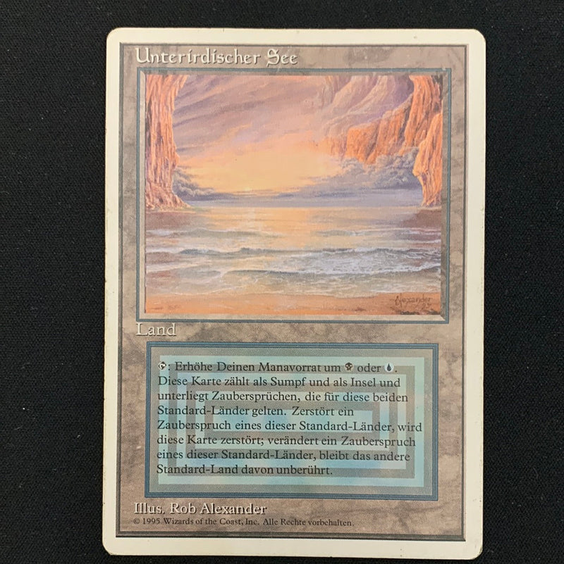 Magic the Gathering Underground Sea - Foreign White Bordered - German 