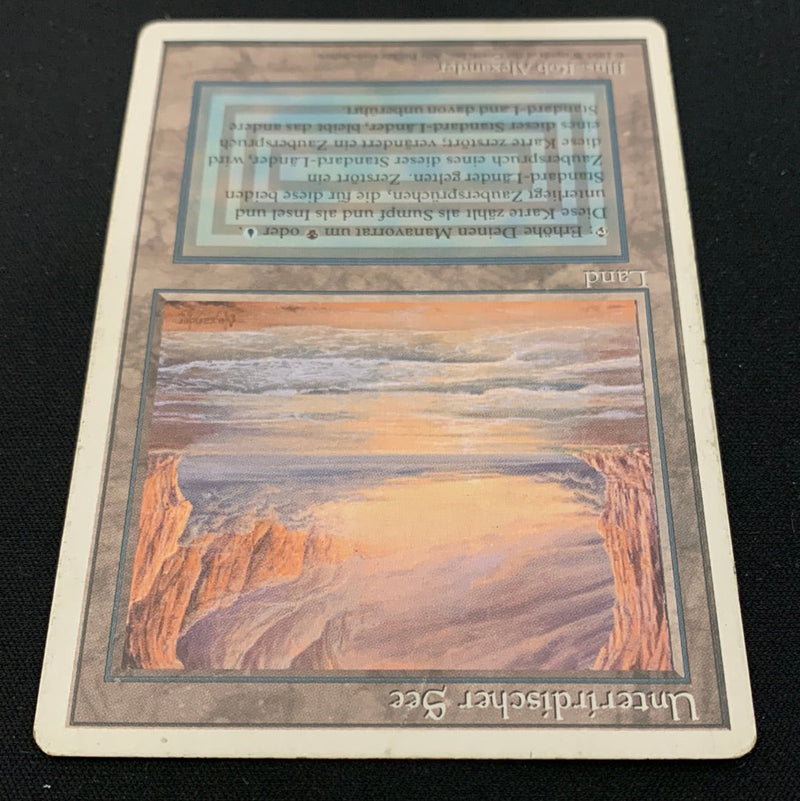 Magic the Gathering Underground Sea - Foreign White Bordered - German 