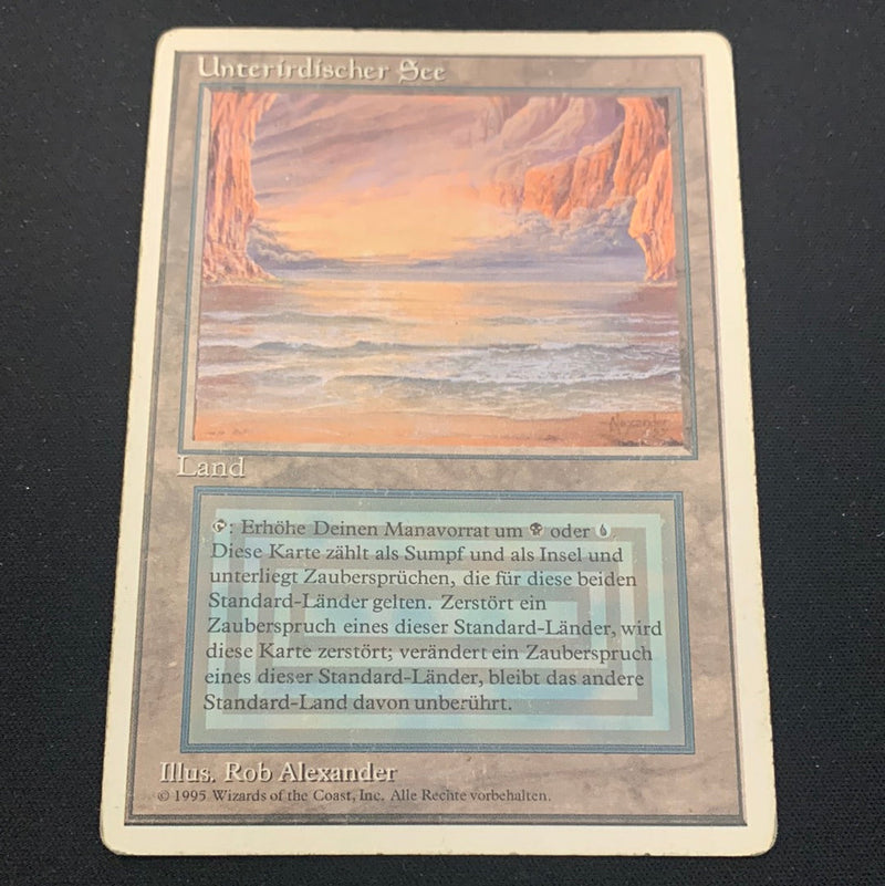 Magic the Gathering Underground Sea - Foreign White Bordered - German 