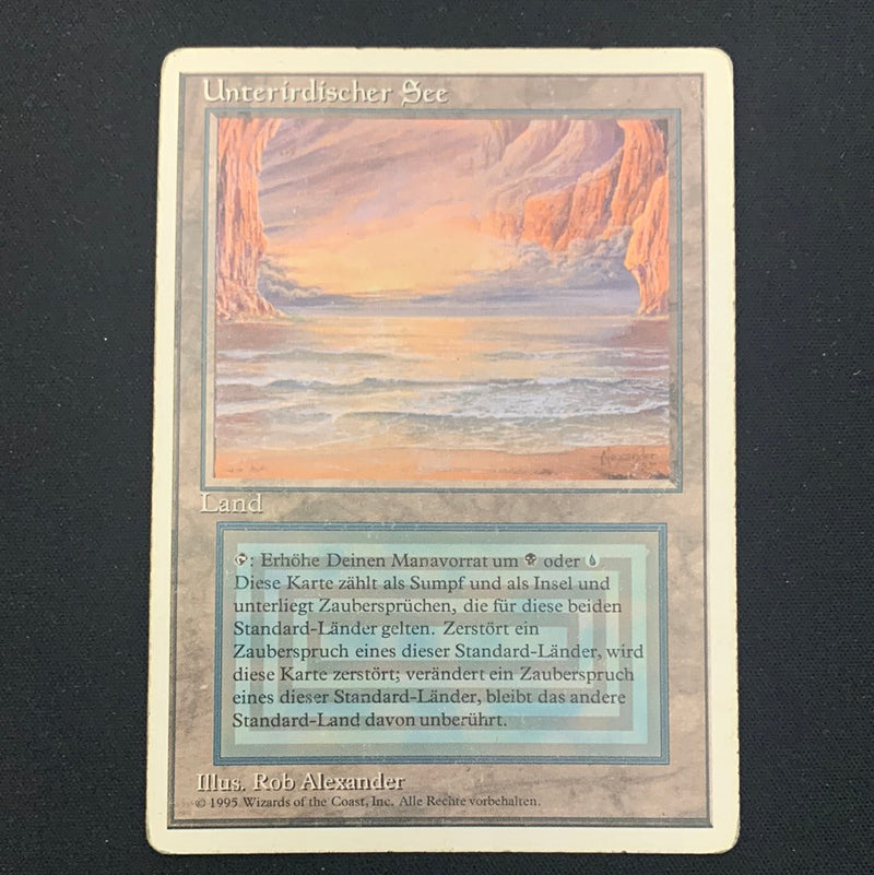 Magic the Gathering Underground Sea - Foreign White Bordered - German 