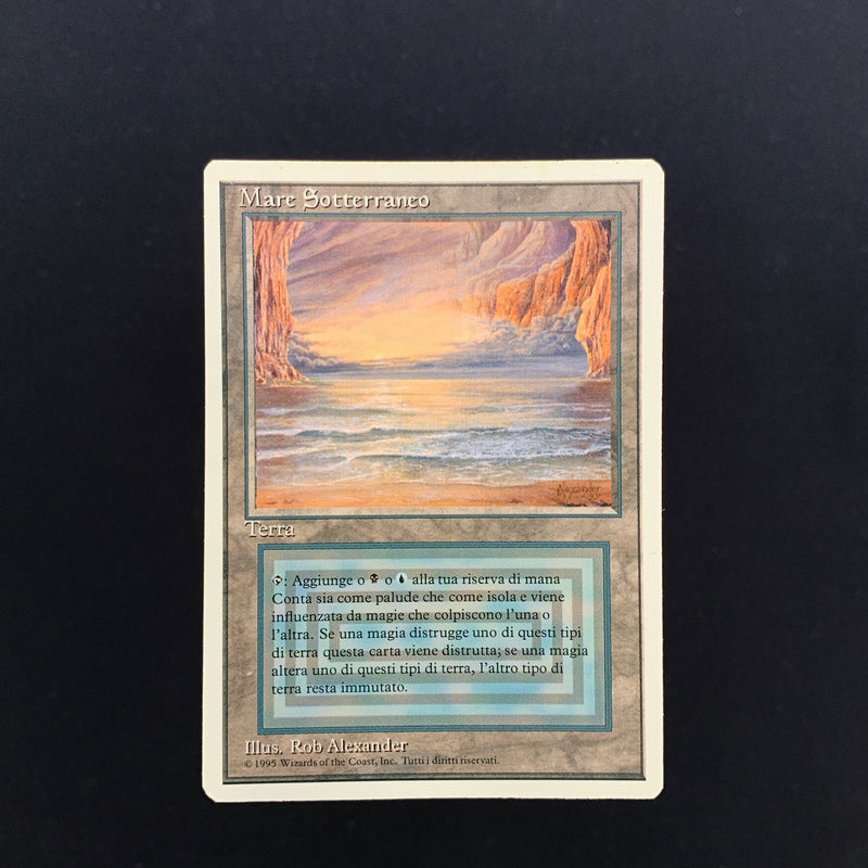 Magic the Gathering Underground Sea - Foreign White Bordered - Italian 